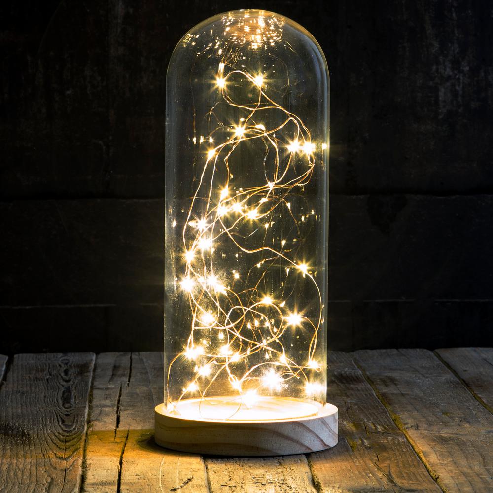 HOME ESSENTIALS AND BEYOND 12.5 in. String Light Cloche-1400 - The Home