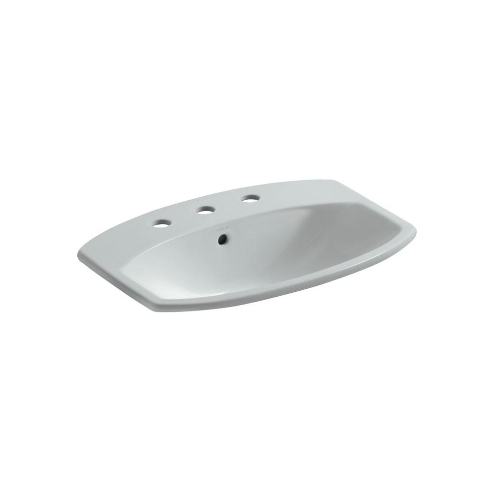 KOHLER Cimarron DropIn Vitreous China Bathroom Sink in Ice GreyK2351