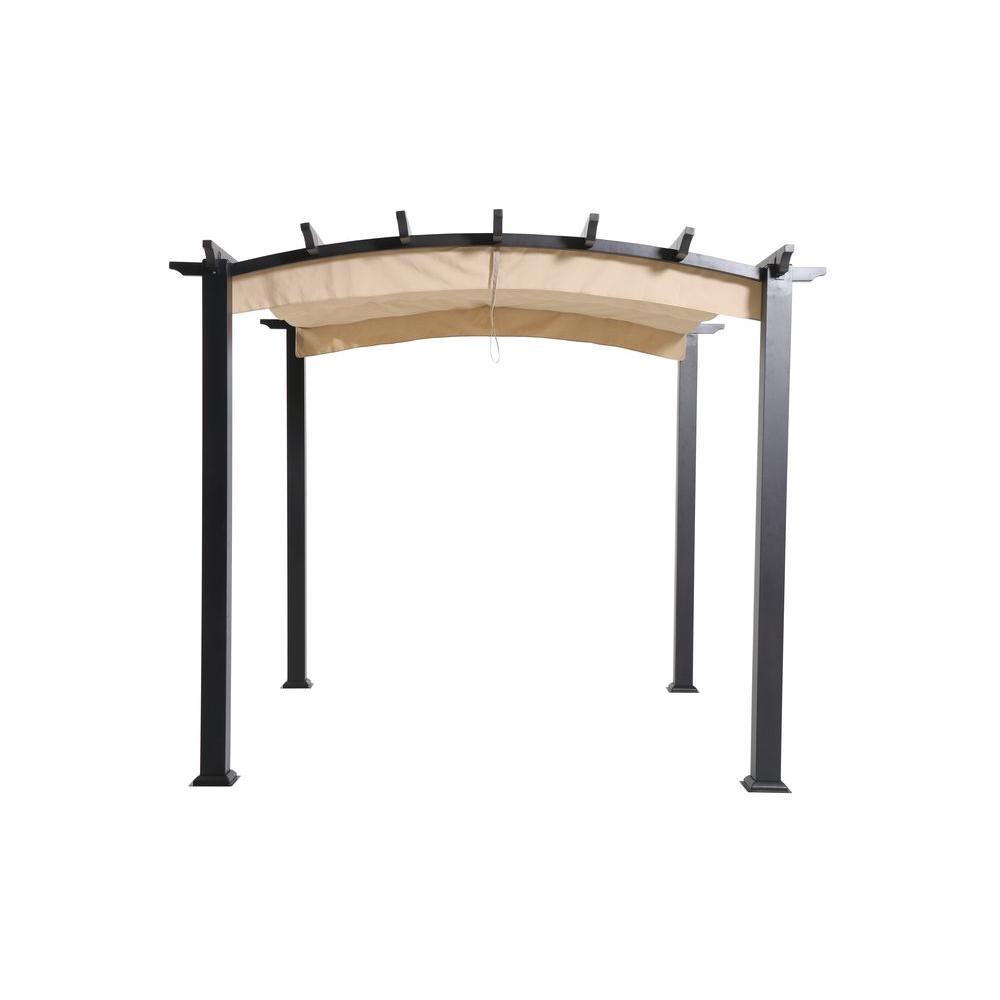 Hampton Bay 9 Ft X 9 Ft Steel And Aluminum Arched Pergola With