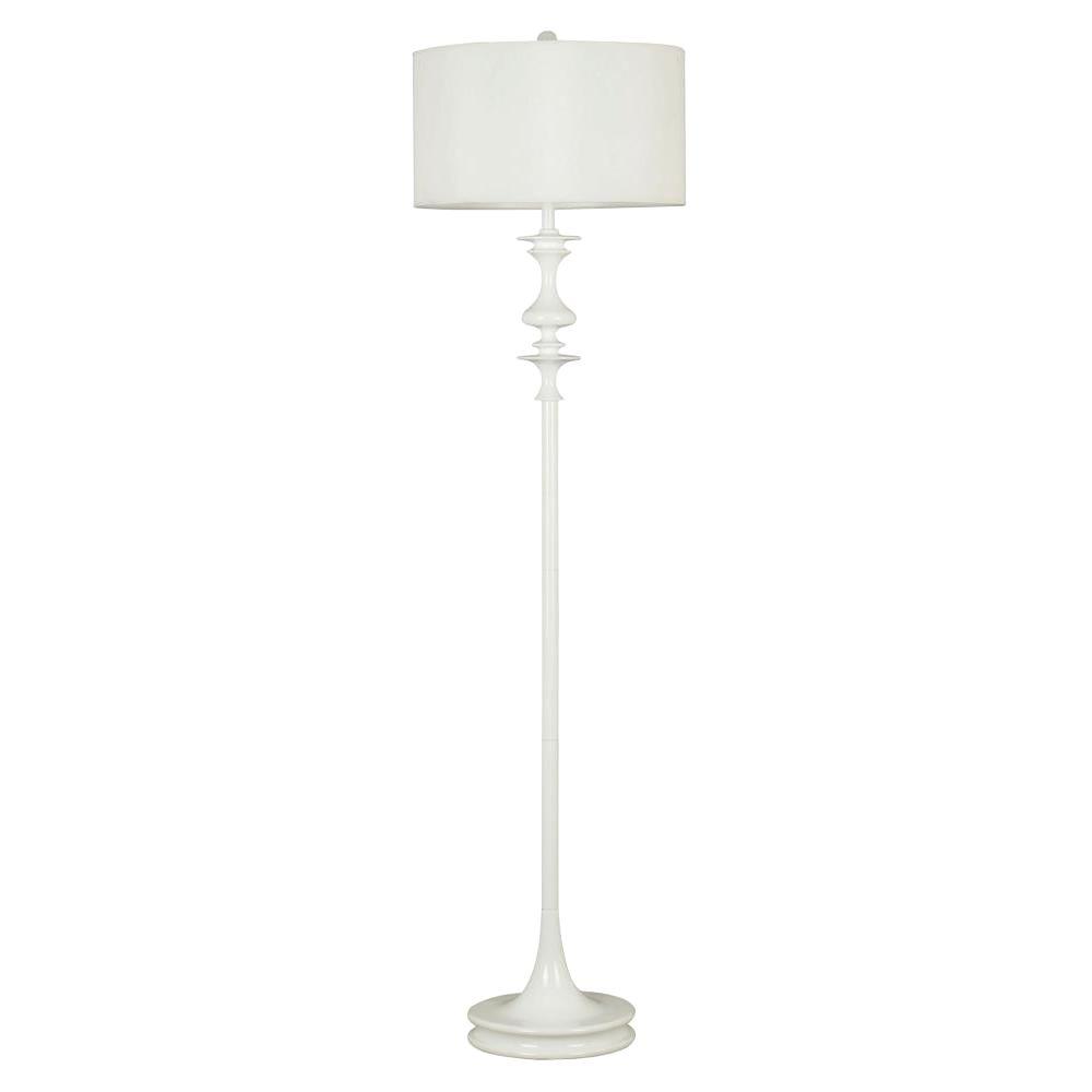 white tall floor lamp