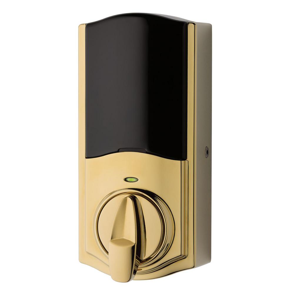 Smart Door Lock Conversion Kit Polished Brass Z Wave Technol