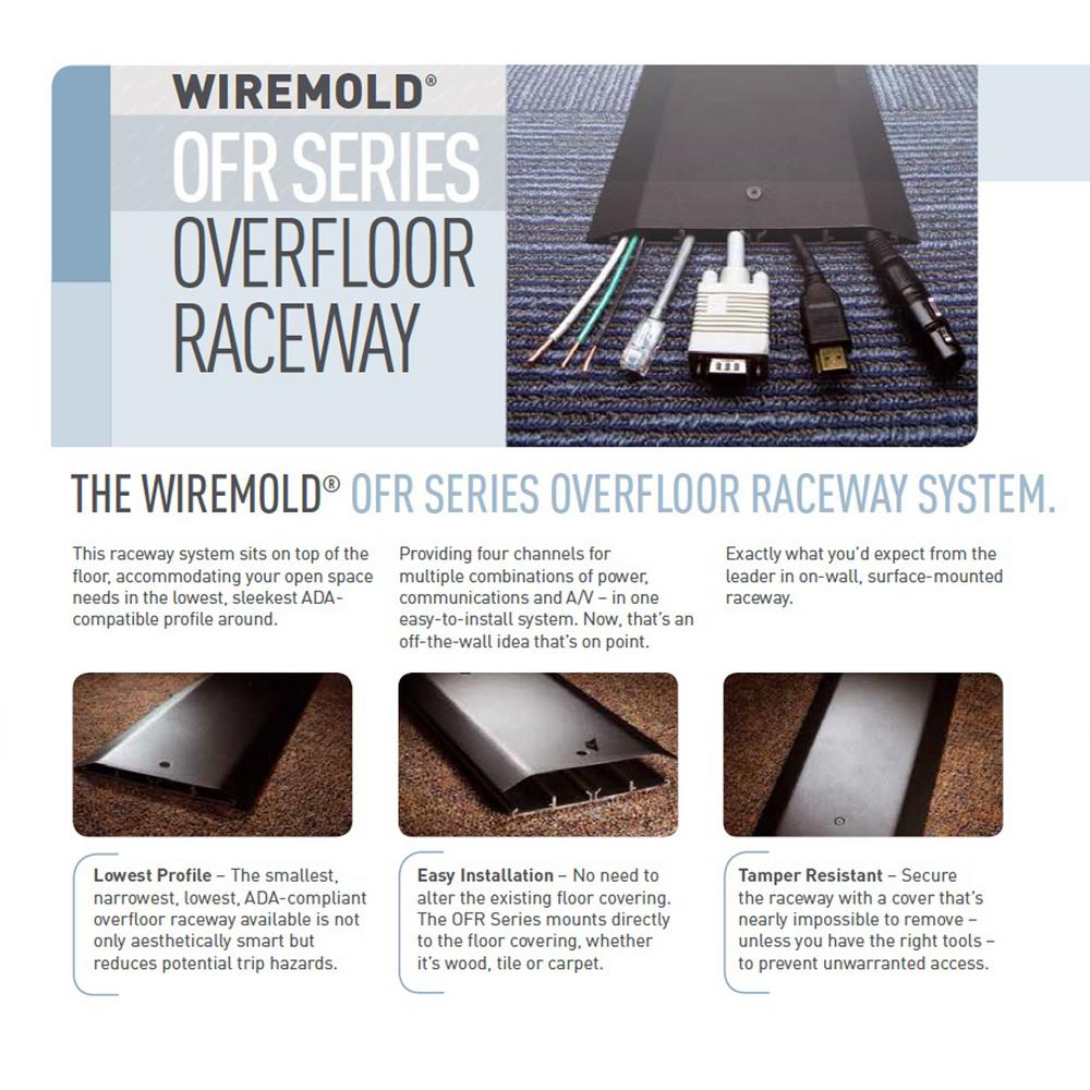 Legrand Wiremold Ofr Series 8 Ft Overfloor Raceway Base And Cover