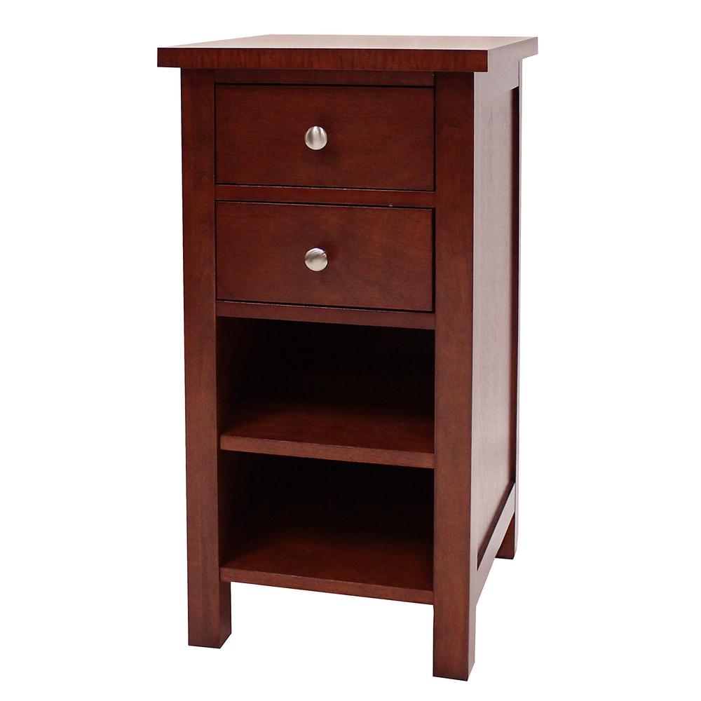 Donnieann Oakdale Cherry End Table 606552 The Home Depot Donnieann Oakdale Cherry End Table
