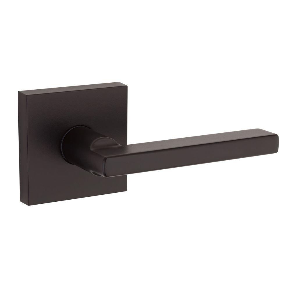 Halifax Square Matte Black Passage Hall/Closet Door Lever