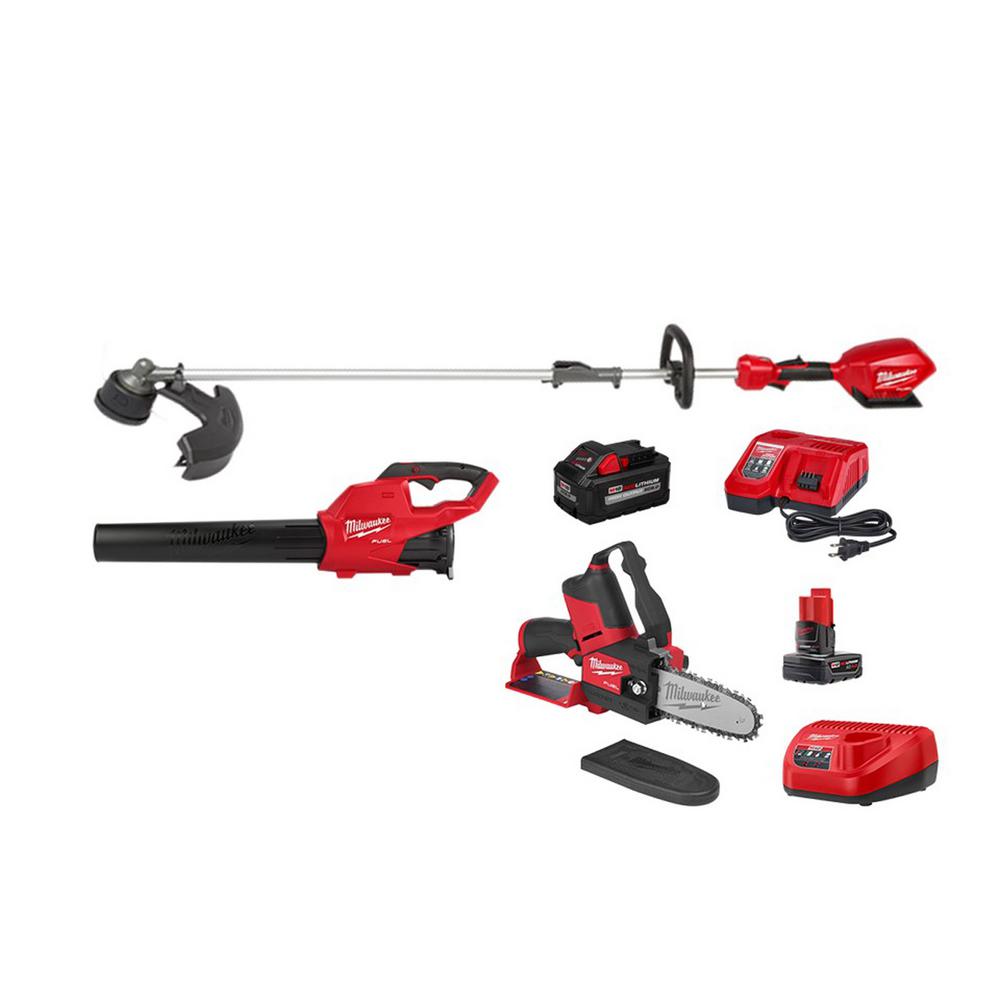 Milwaukee M Fuel Volt Lithium Ion Brushless Cordless Quik Lok String Trimmer Blower Combo