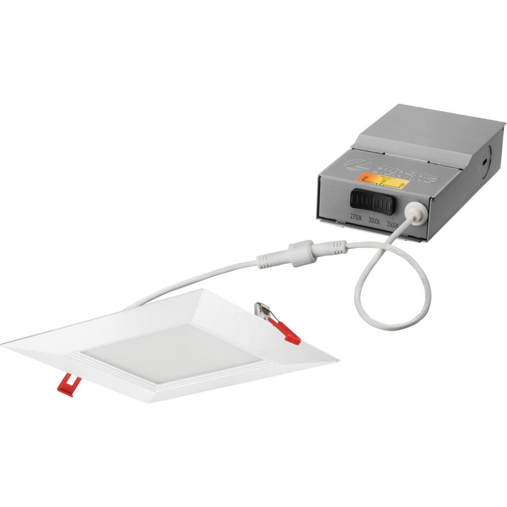 Lithonia Lighting Wafer 8 in. White Selectable New Construction or