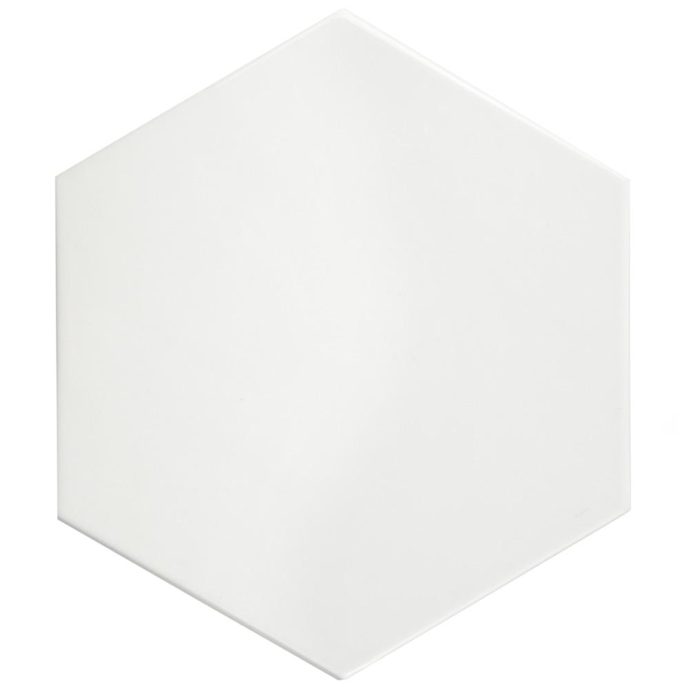6x8 Ceramic Tile The Home Depot Hexatile Glossy Blanco 7 In X 8 Ceramic Wall Tile 2 Sq