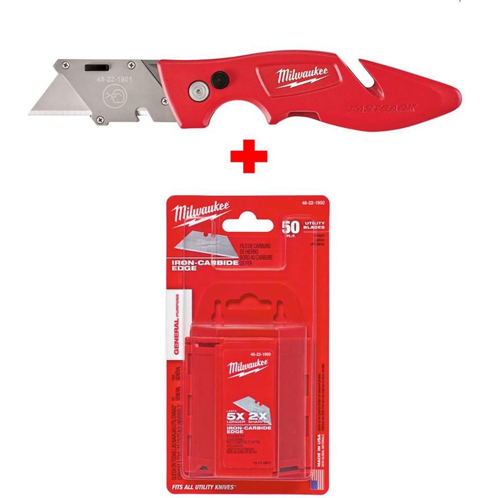 Milwaukee FASTBACK Flip Utility Knife with Free General Purpose Utility Blades... by Milwaukee