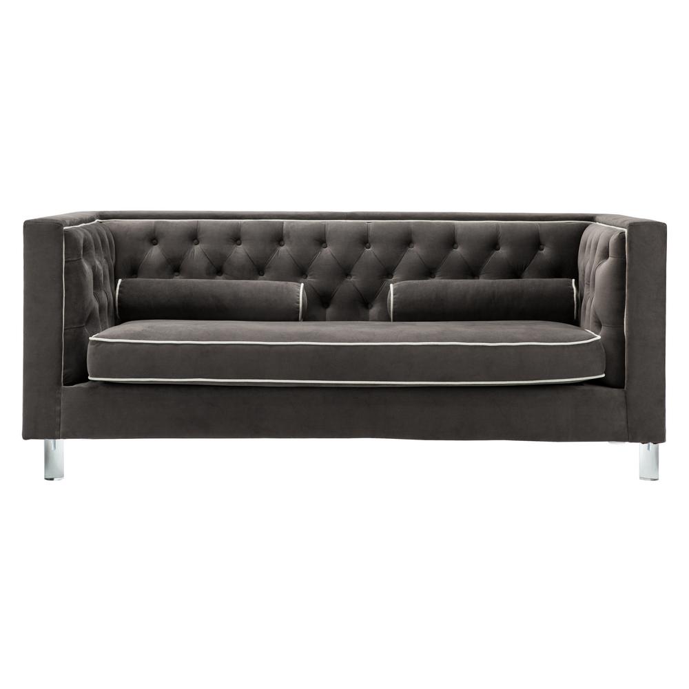 Victorian Tufted Leather Sofa | Baci Living Room