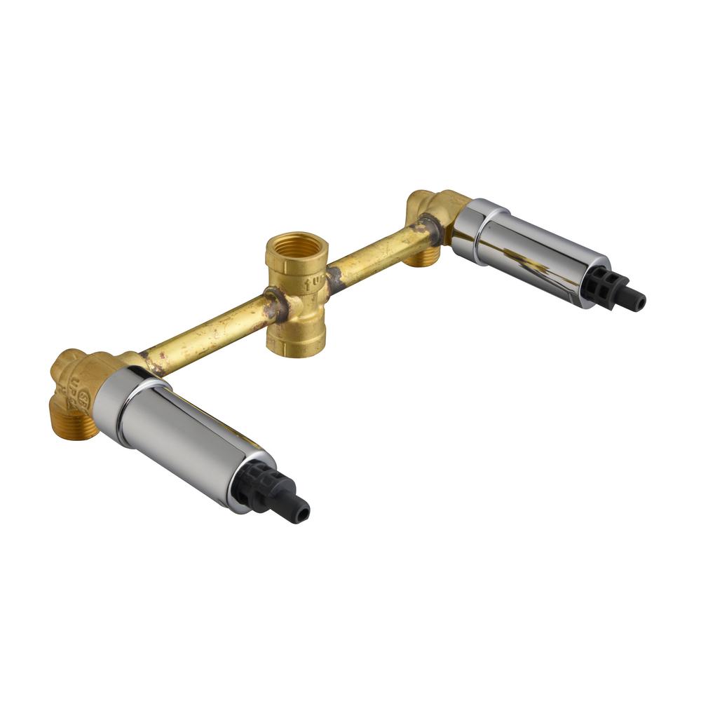 Glacier Bay Aragon 2 Handle 1 Spray Tub And Shower Faucet In Chrome Valve Included Hd833x 0001 The Glacier Bay Aragon 2 Handle 1 Spray Tub