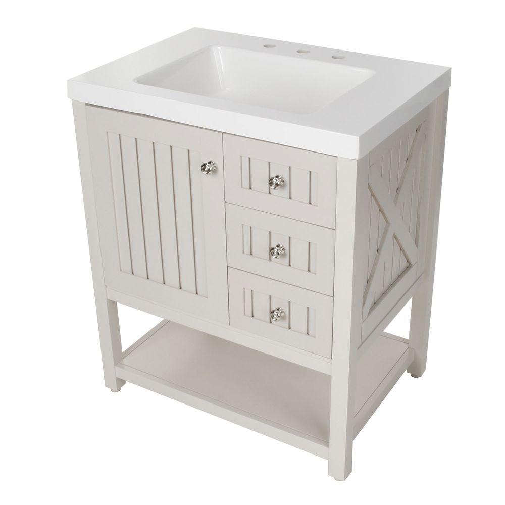 Martha Stewart Living Seal Harbor 30 1 4 In W Bath Vanity In