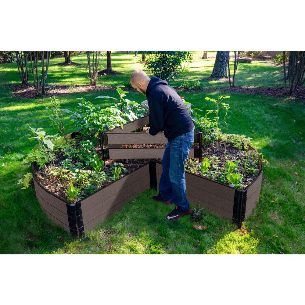 Frame It All One Inch Series 9 Ft X 16 5 In Weathered Wood Composite Circle Keyhole Garden 300001905 The Home Depot - Keyhole 6ft X Composting Garden Bed Reviews Frame It All One Inch Series 9 Ft X 16 5 In Weathered Wood Composite Circle Keyhole Garden 300001905 The Home Depot - Keyhole 6ft X Composting Garden Bed Reviews