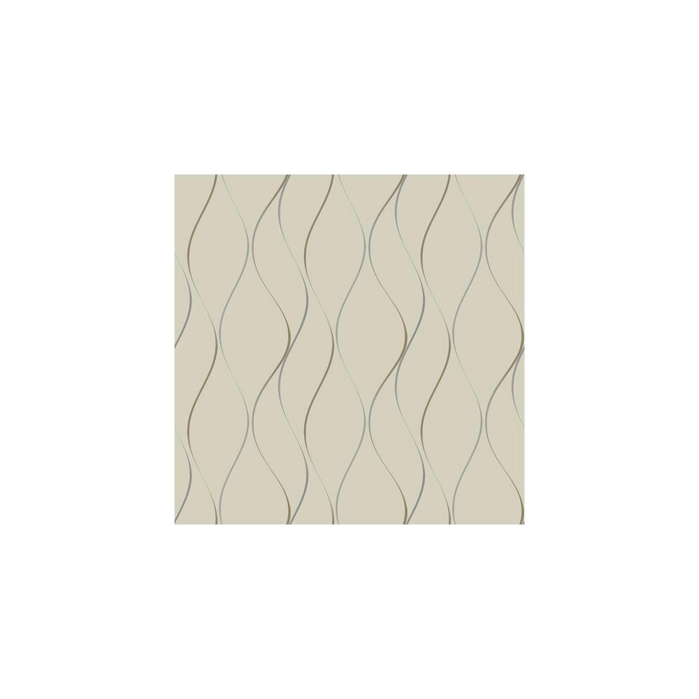 York Wallcoverings Dazzling Dimensions Wavy Stripe Wallpaper Y6201406