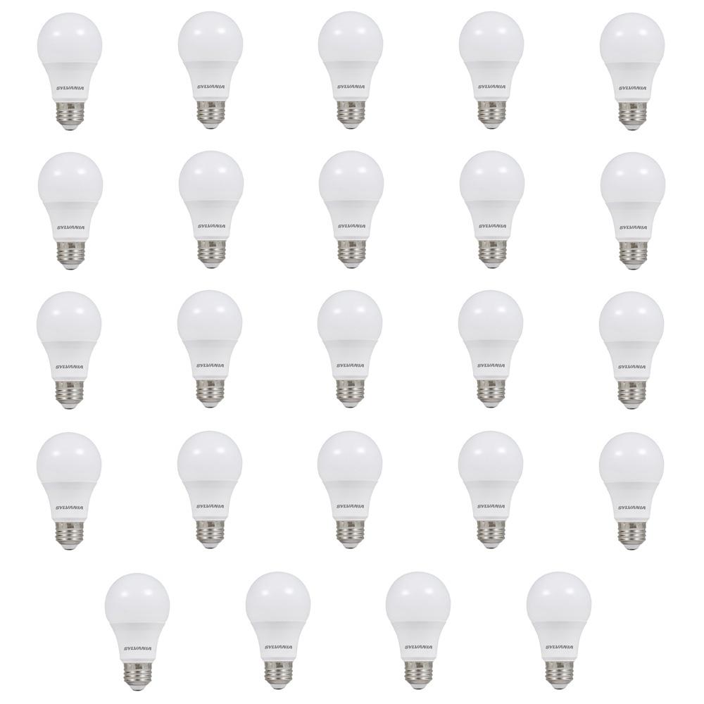 Sylvania 60W Equivalent Soft White A19 Non-Dim LED Light Bulb  (24-Pack)-74765 - The Home Depot