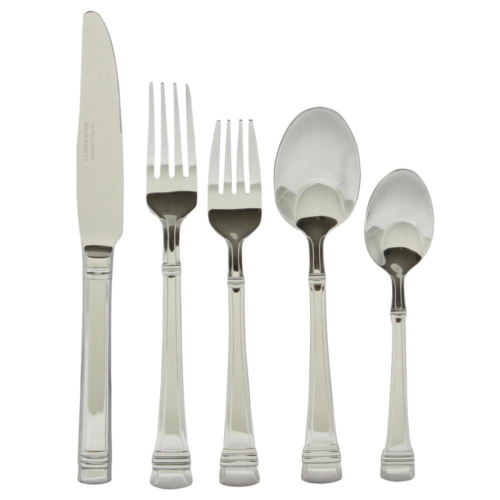 Gibson Cordell 20-Piece Stainless Steel Flatware Set-98586837M - The ...