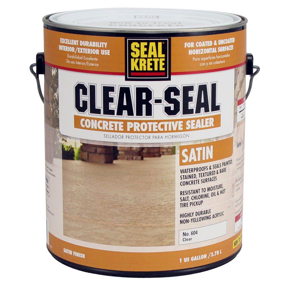 Seal-Krete 1 gal. Satin Clear Seal Concrete Protective Sealer-604001