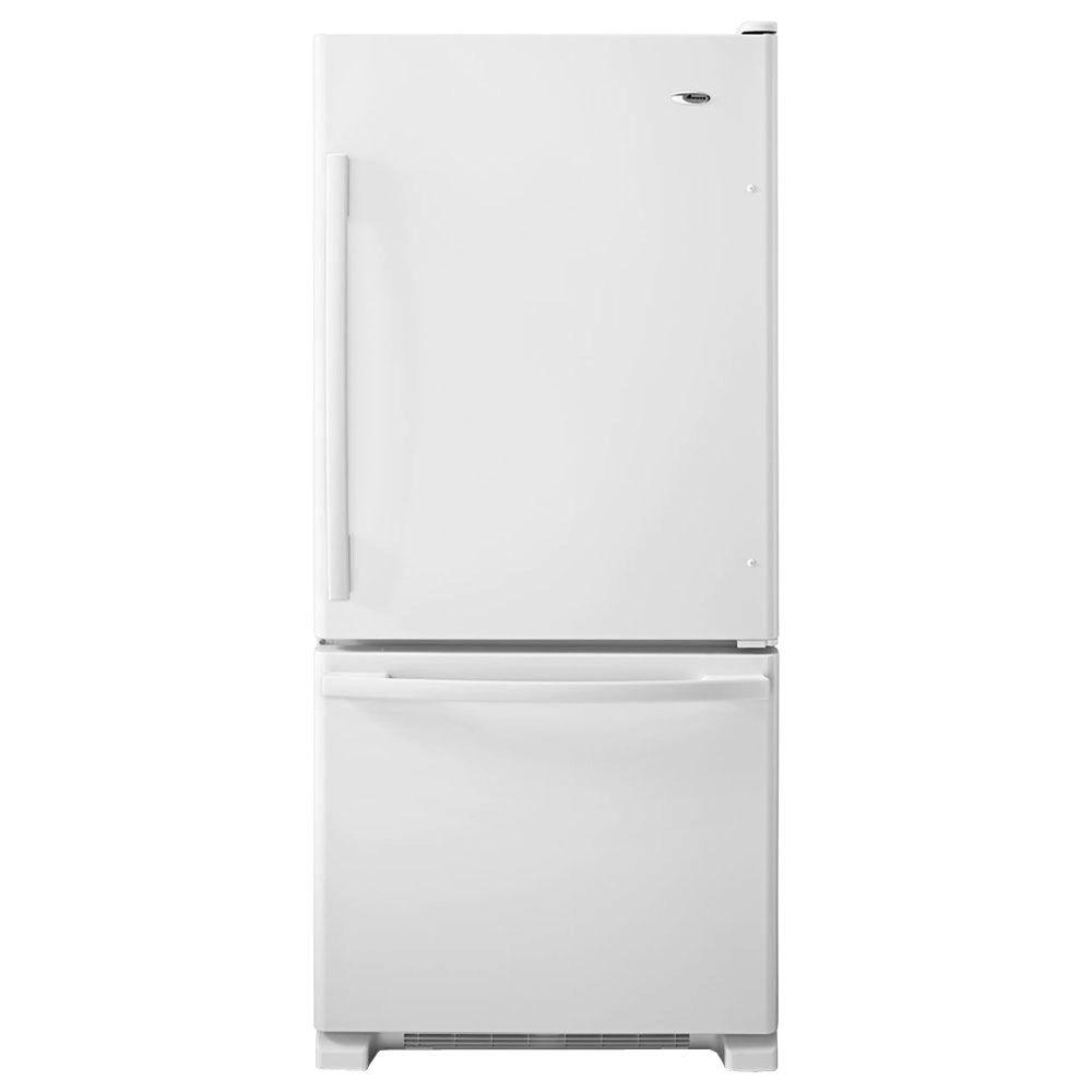 Amana 30 in. W 18.7 cu. ft. Bottom Freezer Refrigerator in White