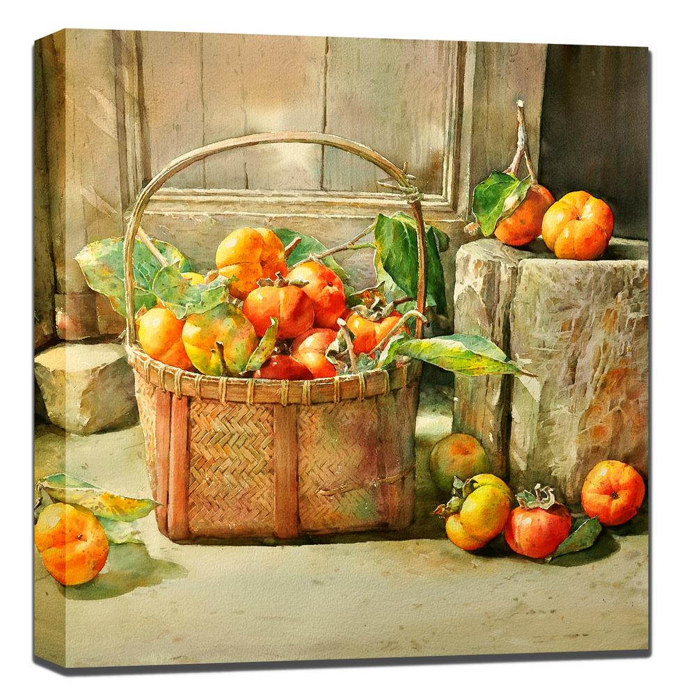 24 in. x 24 in. Tomato Basket 1 Outdoor Canvas Art80807 The Home Depot