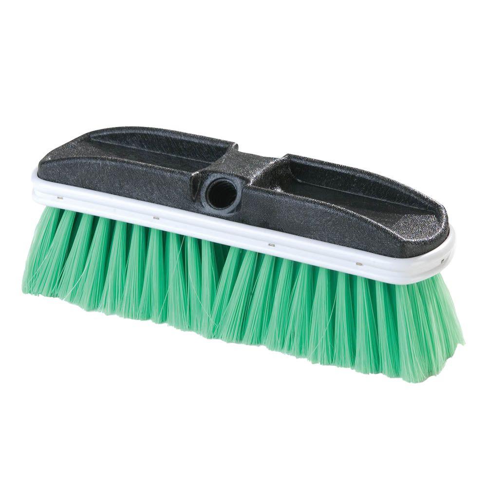 Carlisle 10 inch Flo-Thru Flagged Green Nylex Truck Wash Brush (Case of 12) by Carlisle