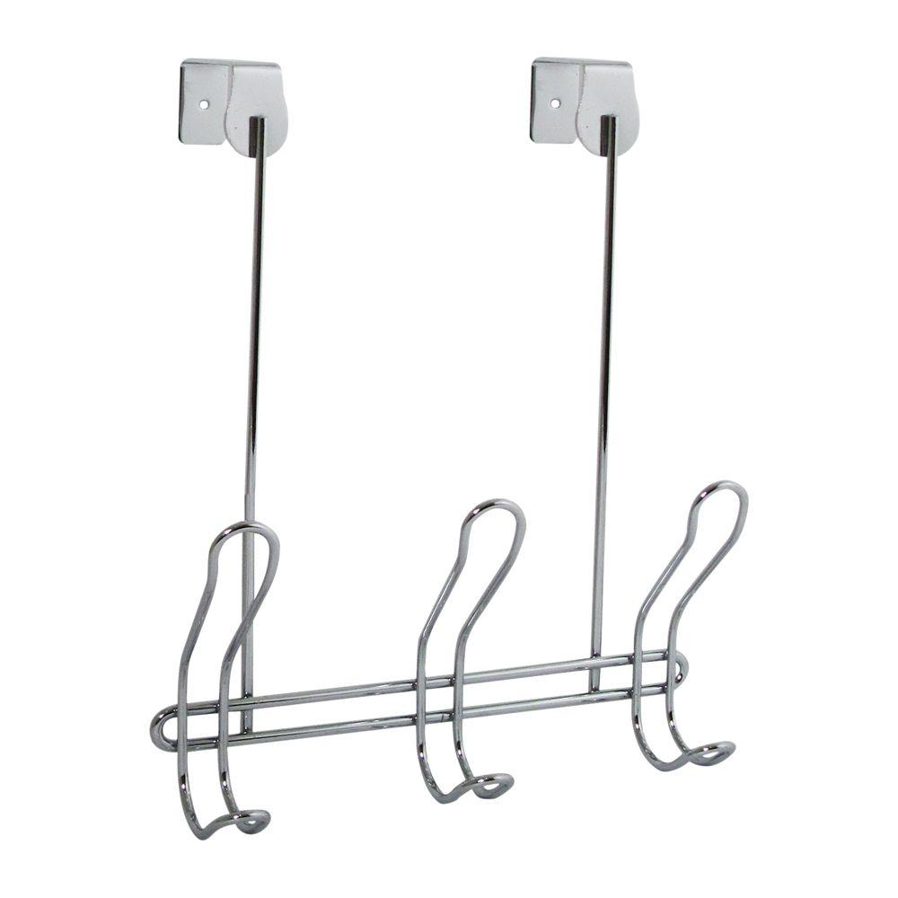 Interdesign Classico Over The Door 3 Hook Rack In Chrome 00279 The