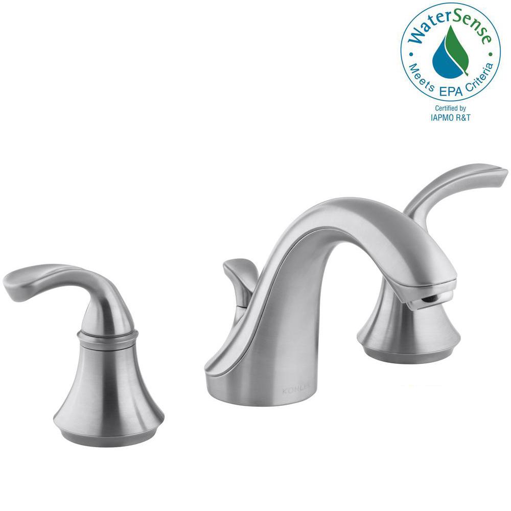 Kohler Forte 8 In Widespread 2 Handle Low Arc Bathroom Faucet In