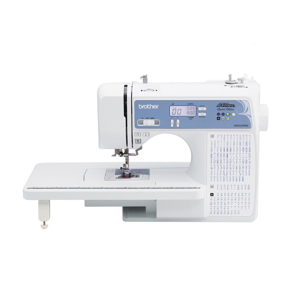 Brother XR9550PRW Sewing and Quilting Machine, Project Runway, 165 Built-in Stitches, LCD Display, Wide Table, 8 Included Feet