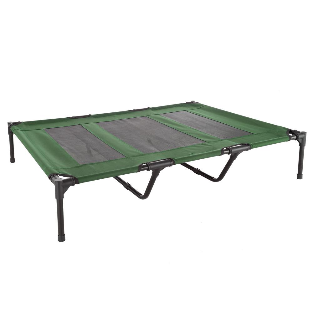 Petmaker Extra Large Green Elevated Pet Bed Hw3210139 The Home Depot Petmaker Extra Large Green Elevated Pet Bed