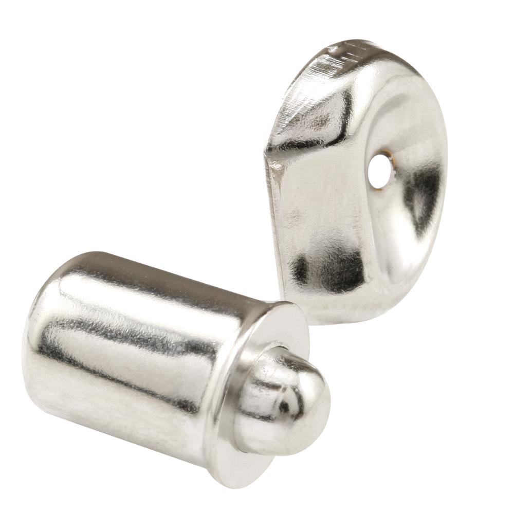 Prime Line Nickel Shower Door Bullet Catch With Strike M 6072 The Nickel Shower Door Bullet Catch With Strike
