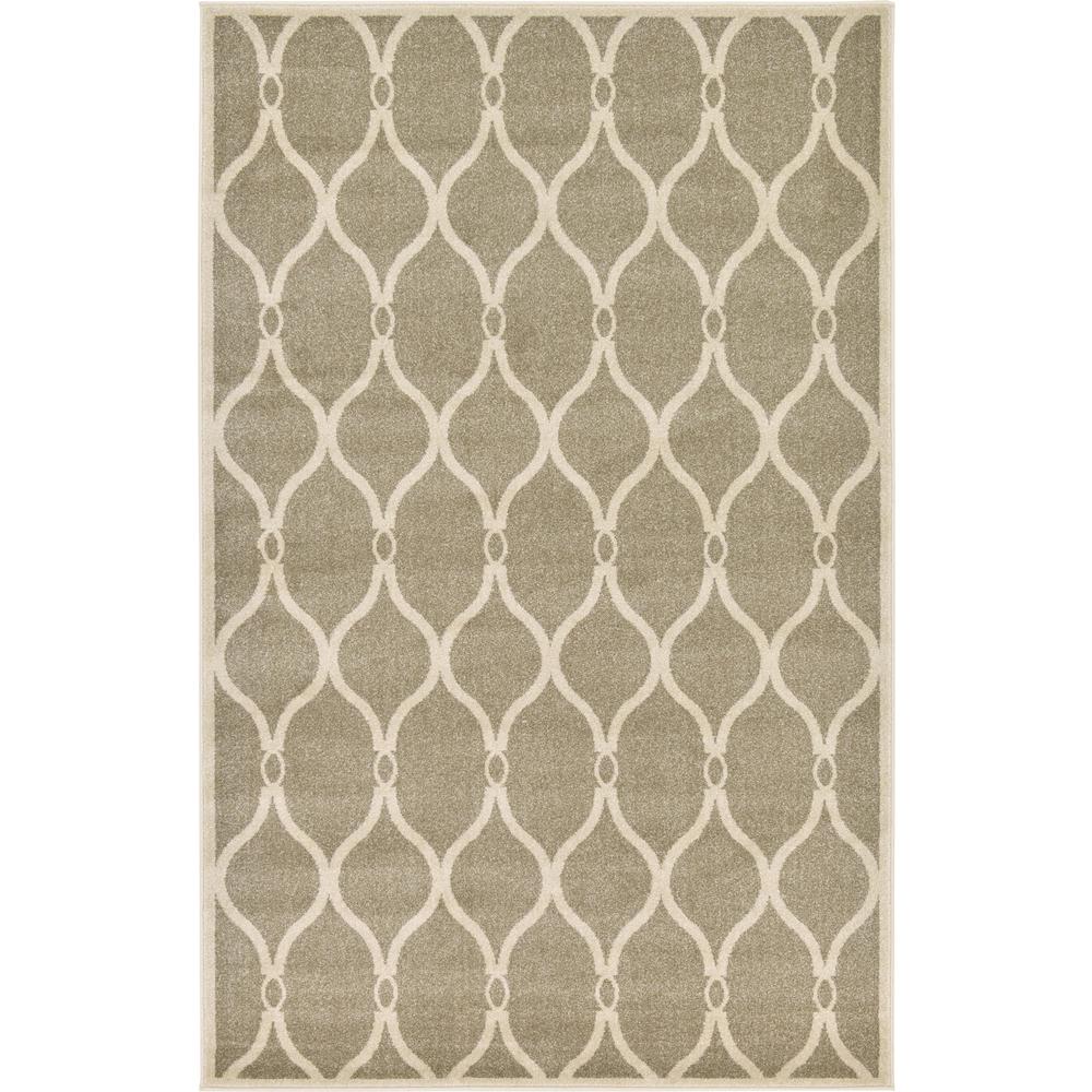 Unique Loom Trellis Seattle Beige 5 0 X 8 Area Rug