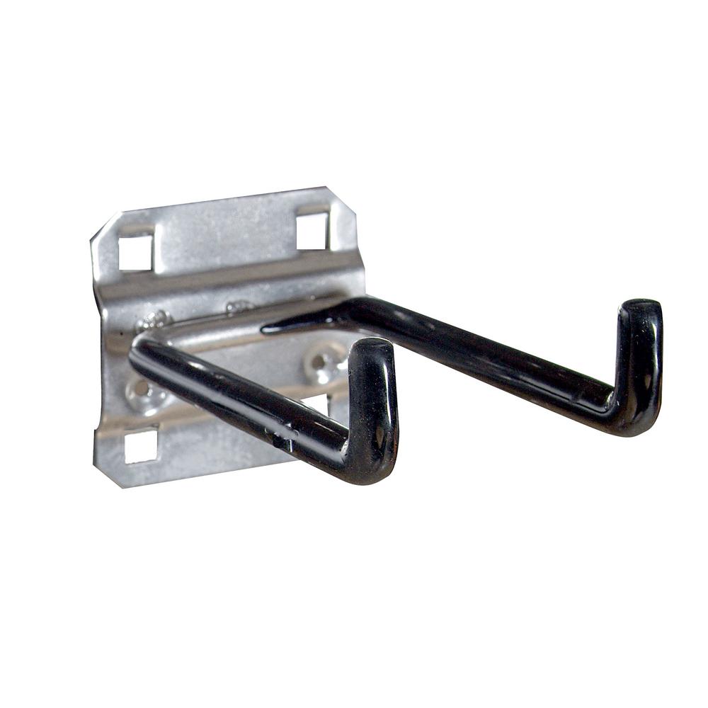 LocHook 4 in. D Double Rod 90° Bend 1/4 in. Dia Vinyl Dipped Stainless