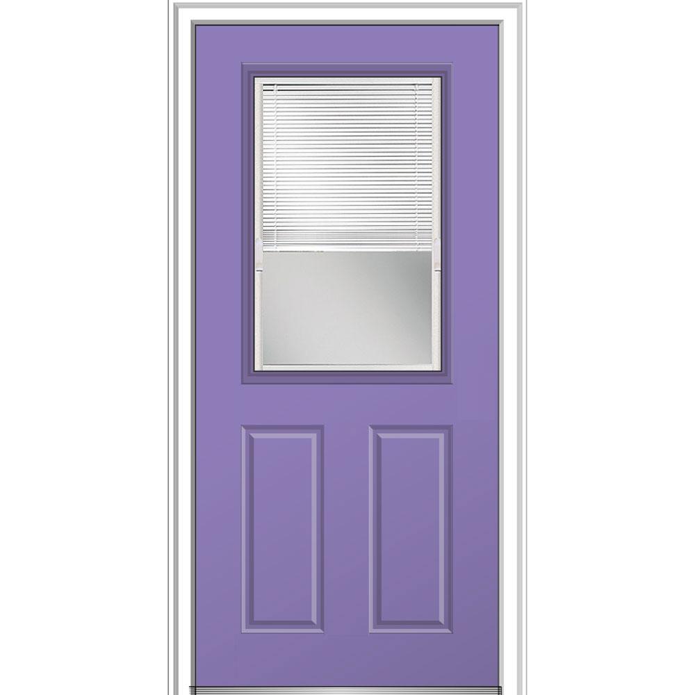 MMI Door 32 in. x 80 in. Internal Blinds Glass LeftHand Classic 1/2