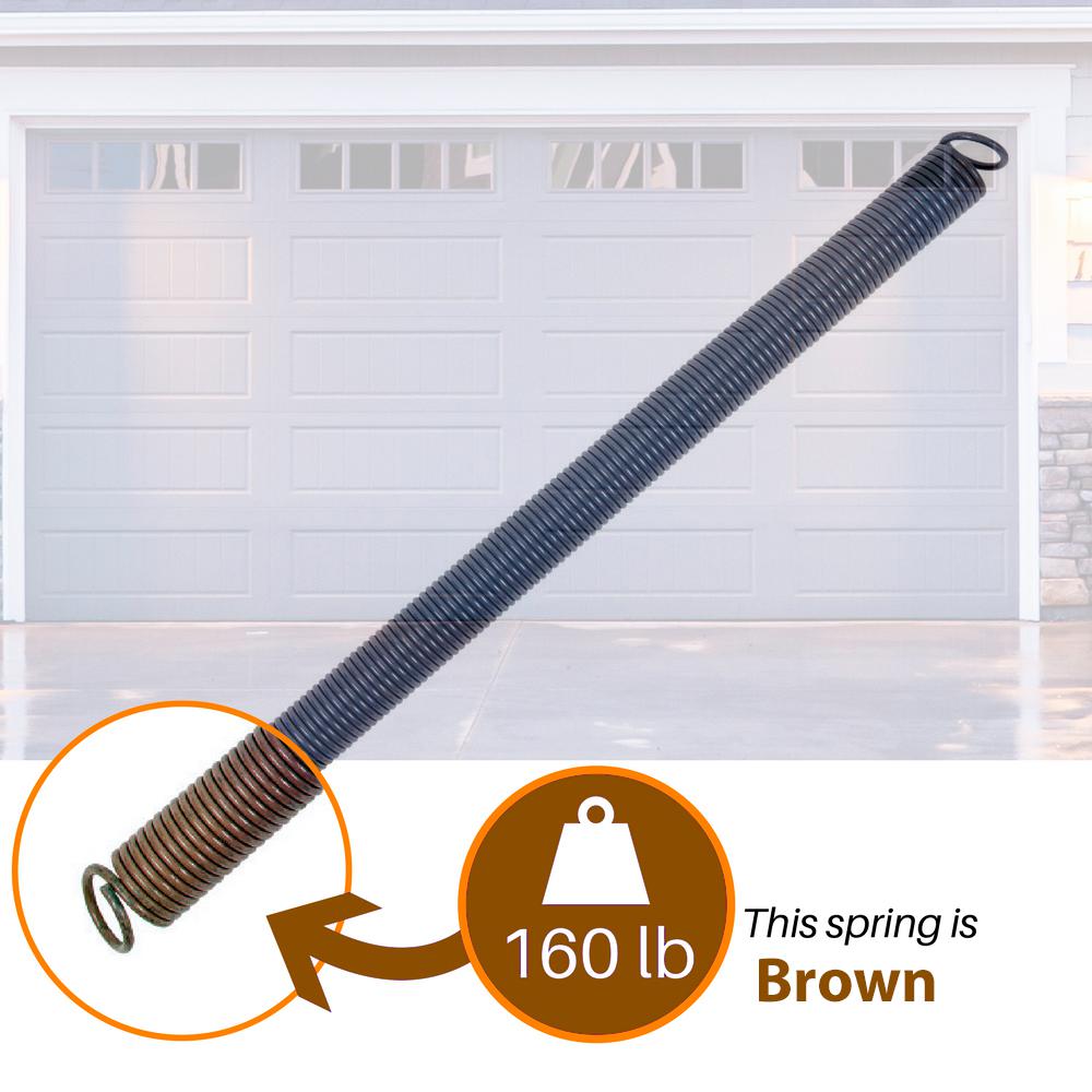 Pair of Springs 160# Brown Garage Door Extension Springs w//Cables