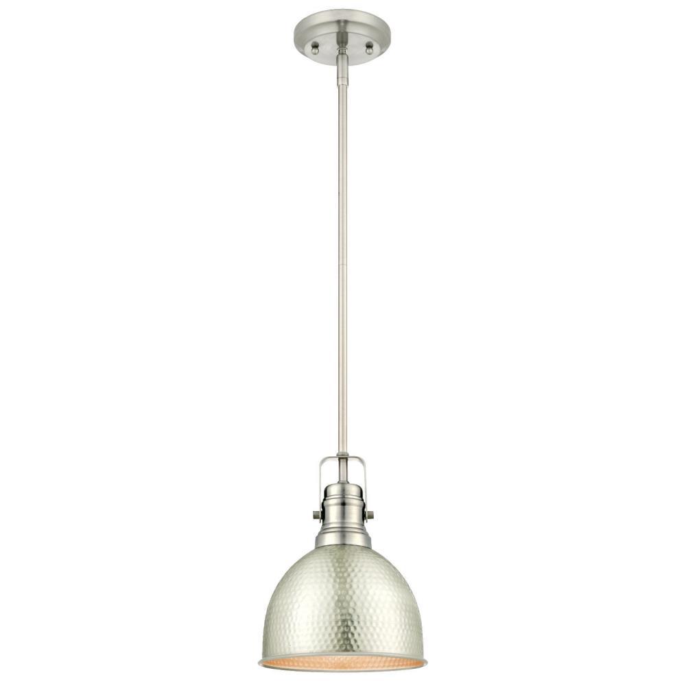 Westinghouse 1 Light Brushed Nickel Mini Pendant 6345500 The Home Depot