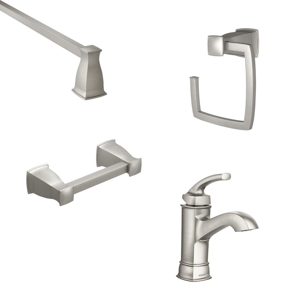 MOEN Adler 4 in. Centerset Single-Handle Bathroom Faucet ...