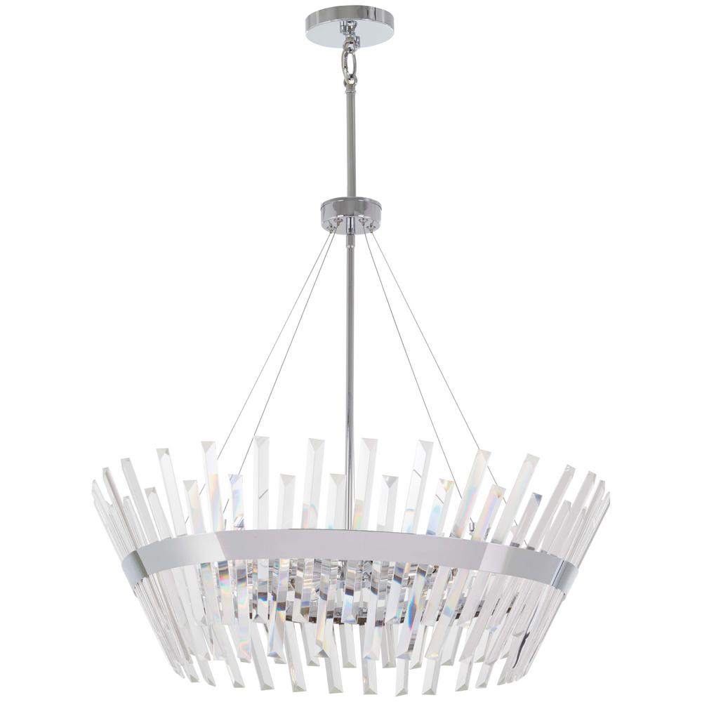 Minka Lavery Echo Radiance 10 Light Chrome Pendant With Clear Gl Minka Lavery Echo Radiance 10 Light Chrome Pendant With Clear Gl