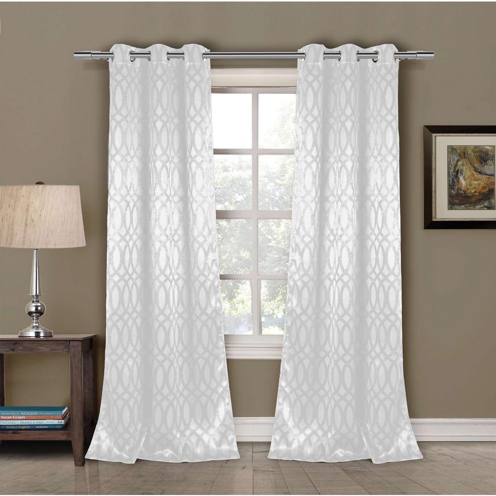 Duck River Semi Opaque Tayla 84 In L Room Darkening Grommet Panel Duck River Semi Opaque Tayla 84 In L Room Darkening Grommet Panel White 2 Pack 11604d 12 The Home Depot
