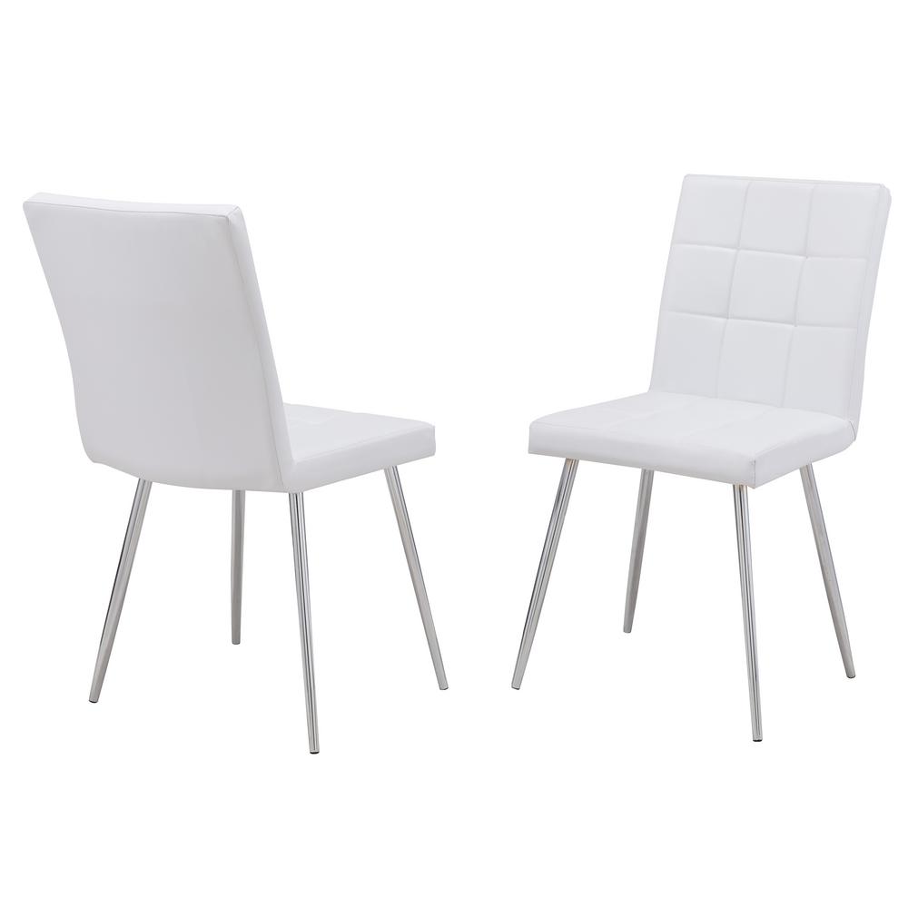 Carolina Cottage Jaxon White Leatherette Upholstered Dining Chair Carolina Cottage Jaxon White Leatherette Upholstered Dining Chair Set Of 2