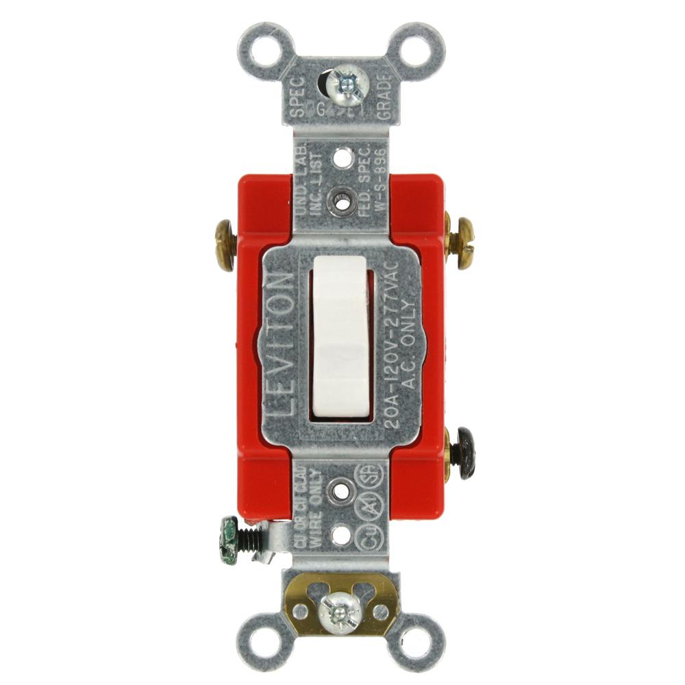 Leviton 20 Amp Industrial Grade Heavy Duty 3Way Lighted Handle Toggle