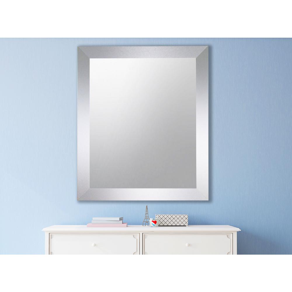 60 In X 40 Elemental Jaded Platinum Framed Wall Vanity Mirror Elemental Jaded Platinum Framed Wall