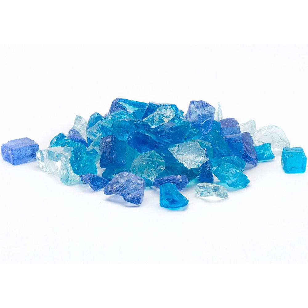 Margo Garden Products 1/4 in., 25 lb. Blue Hawaii Landscape Fire Glass