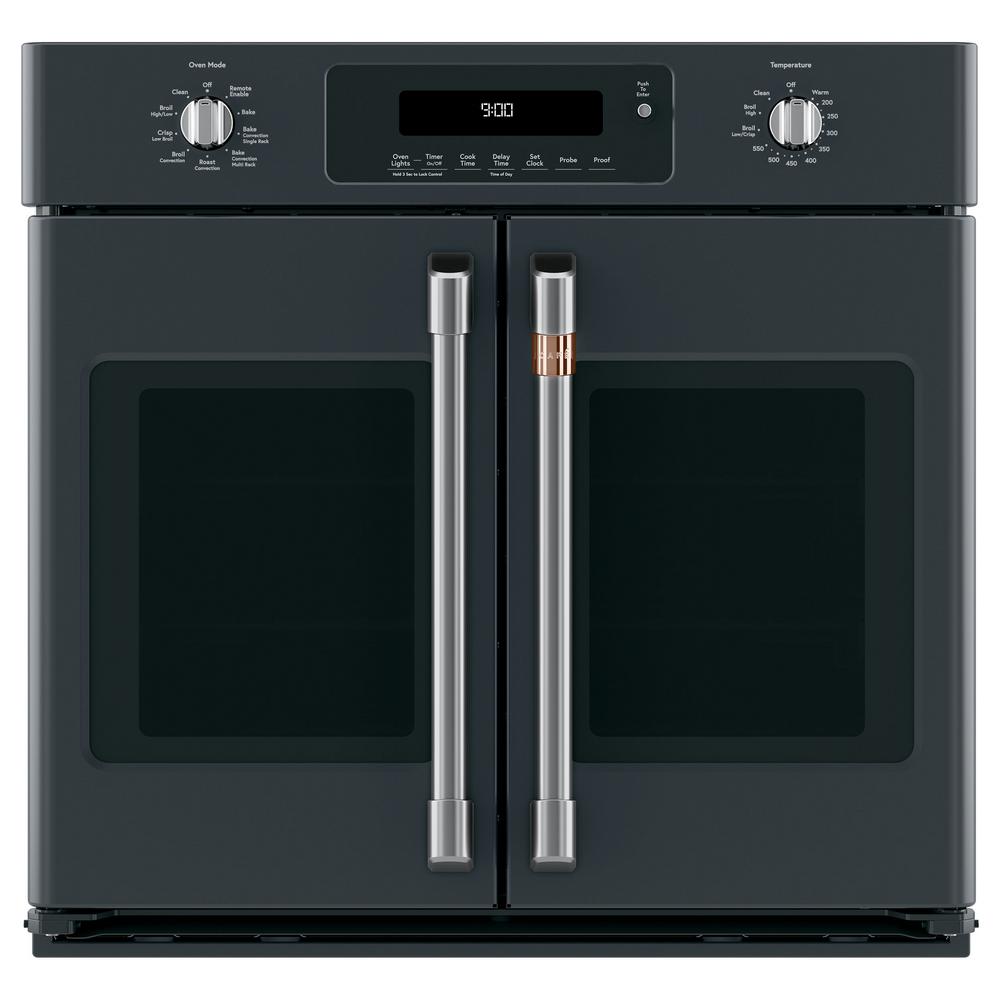 Cafe 30 in. Single Electric Wall Oven with Convection SteamCleaning in
