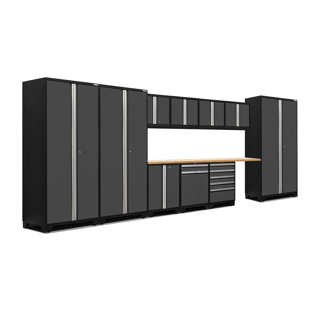Newage Products Pro 3 Series 85 In H X 220 W 24 D 18 This Review Is From Pro 3 Series 85 In H X 220 W 24 D 18 Gauge Welded Steel Bamboo Worktop Cabinet Set Gray 12 Piece