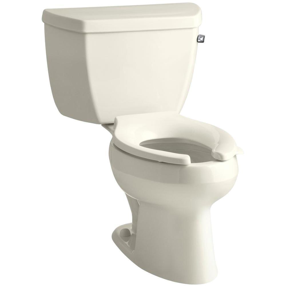 KOHLER Wellworth Classic 2piece 1.6 GPF Single Flush Elongated Toilet