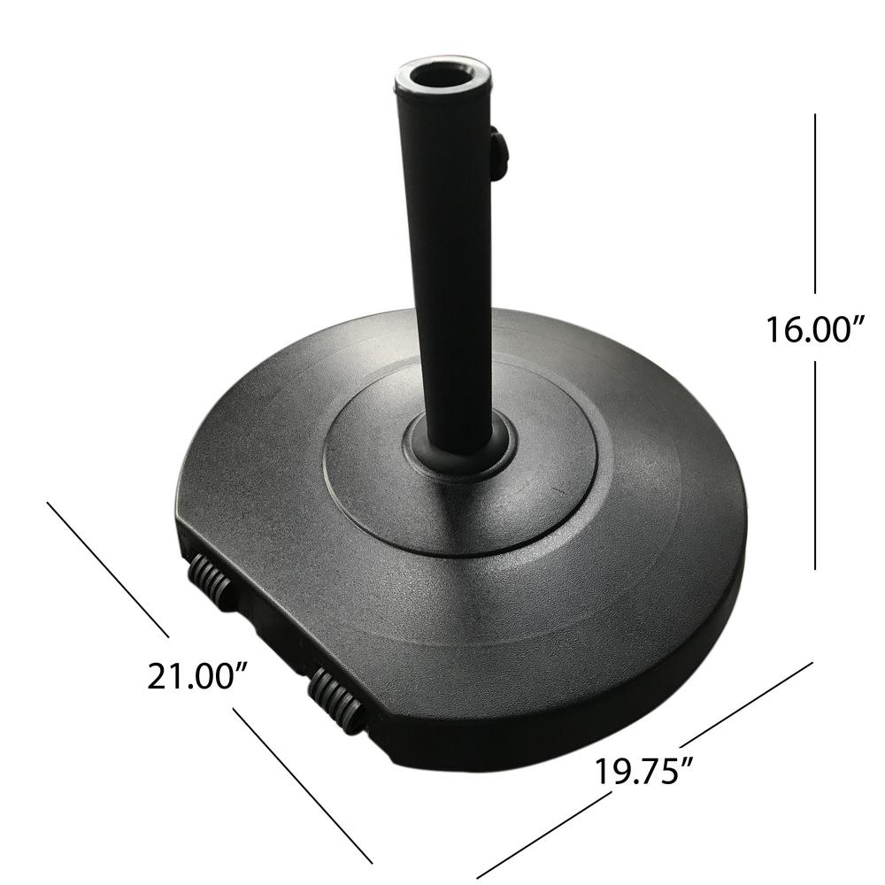 Noble House Achill 62 06 Lbs Concrete Patio Umbrella Base In Black 42174 The Home Depot