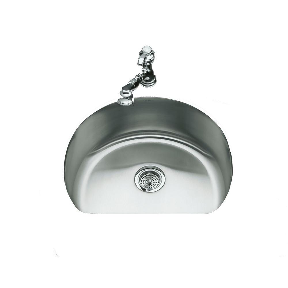 KOHLER Undertone Undercounter Undermount Stainless Steel 24 25 In 0   Stainless Steel Kohler Undermount Kitchen Sinks K 3186 Na 64 1000 