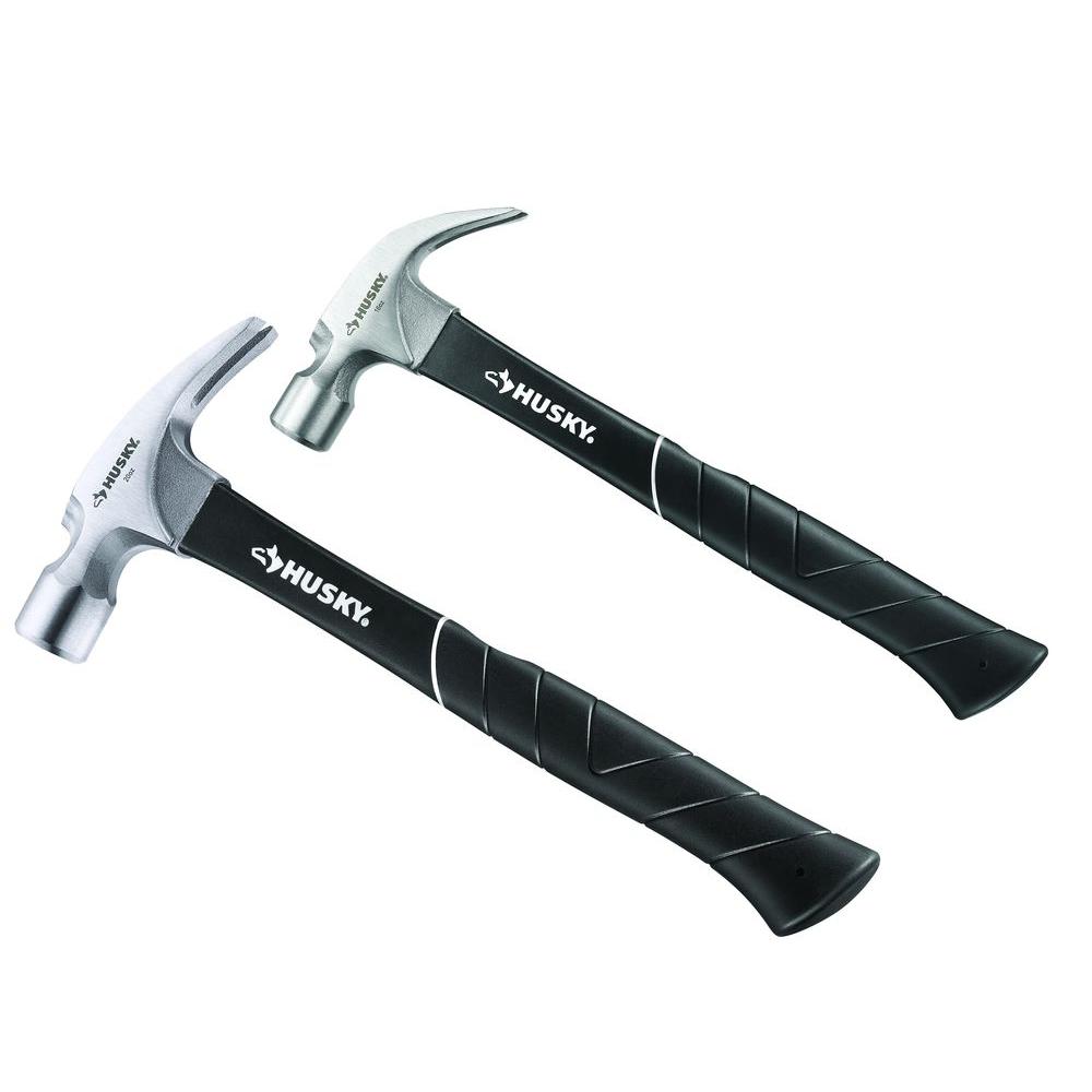 Husky 16 oz. Curved Fiberglass and 20 oz. Straight Fiberglass HammerN
