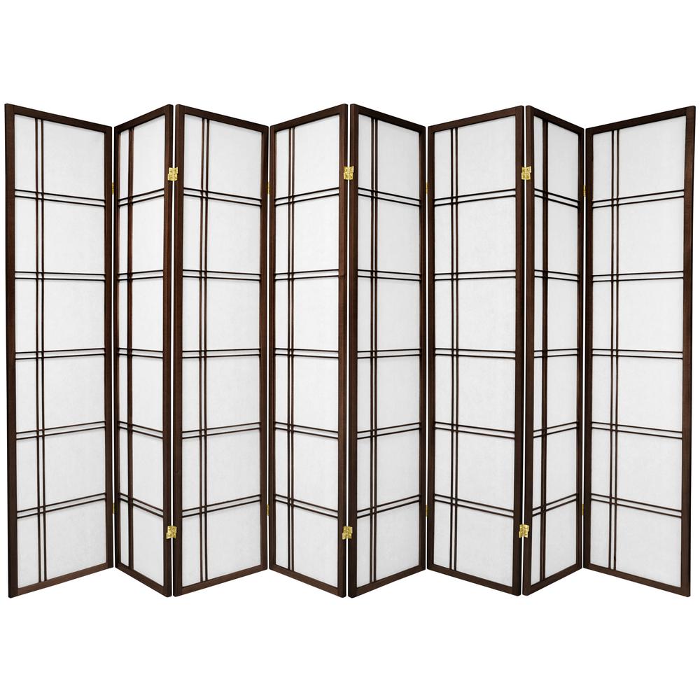 Oriental Furniture 6 ft. Walnut 8Panel Room DividerSSCDBLX8PWAL