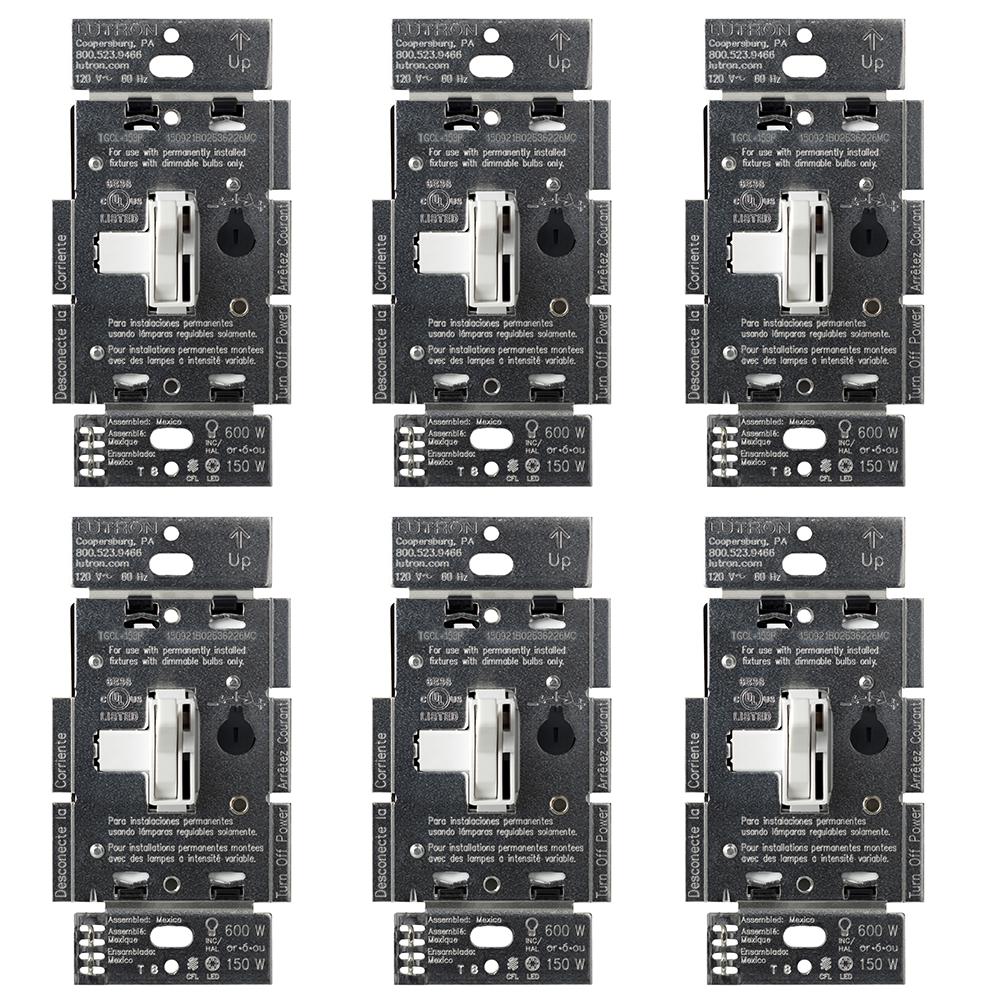 Lutron Toggler C.L Dimmer Switch for Dimmable LED, Halogen/Incandescent