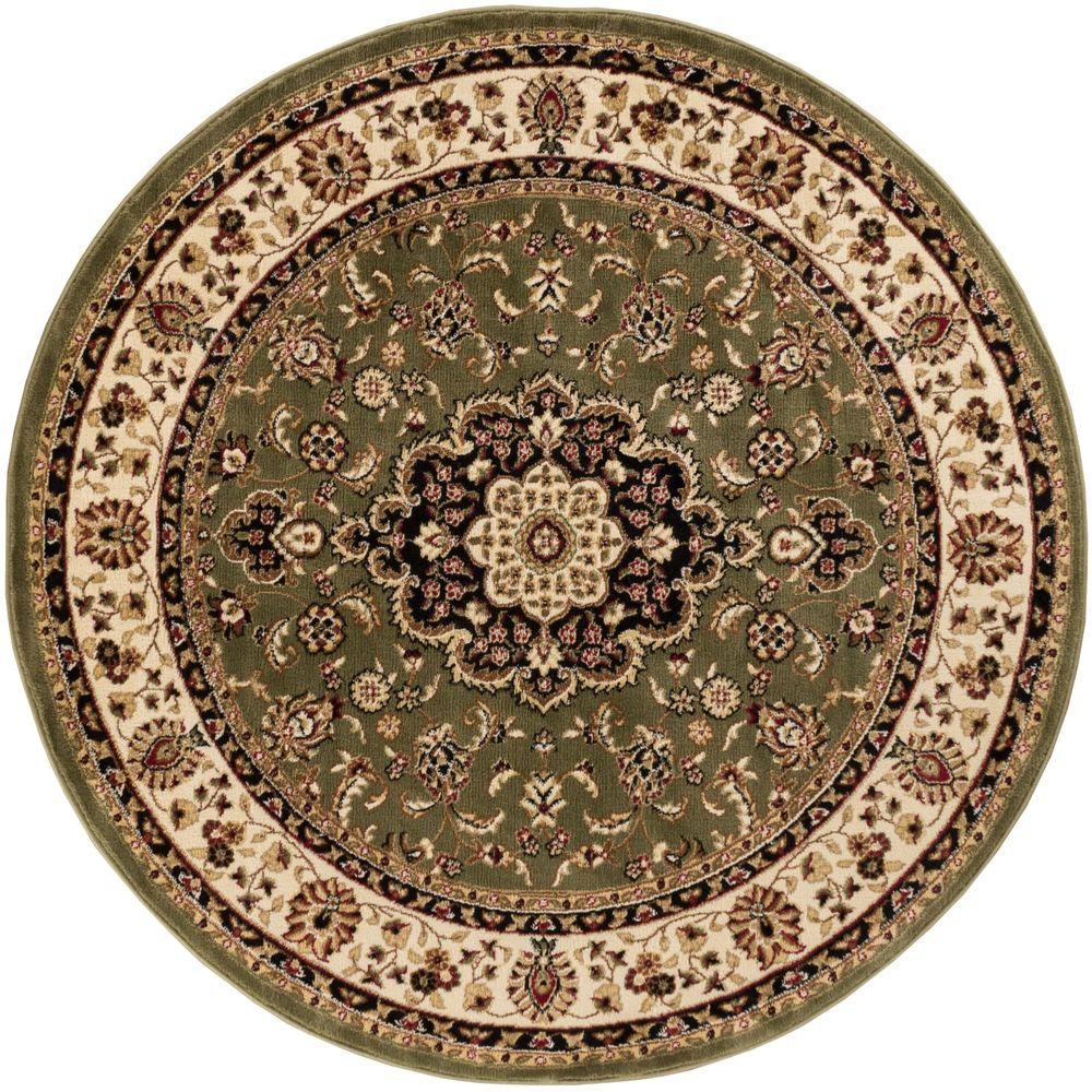 Well Woven Barclay Medallion Kashan Green 5 Ft X Round Well Woven Barclay Medallion Kashan Green 5 Ft X Round Traditional Area
