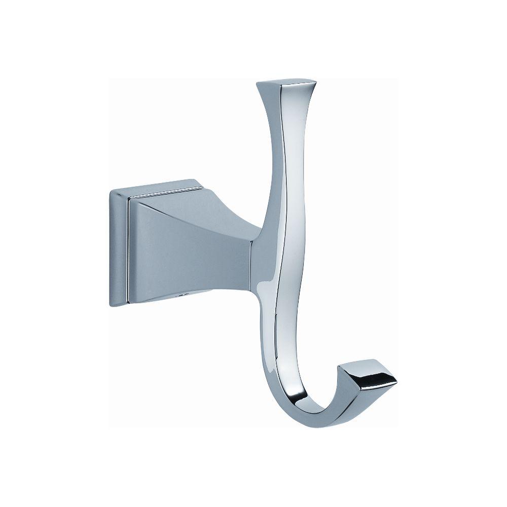 Delta Dryden Double Towel Hook In Chrome 128885 The Home Depot   Chrome Delta Towel Hooks 128885 64 1000 